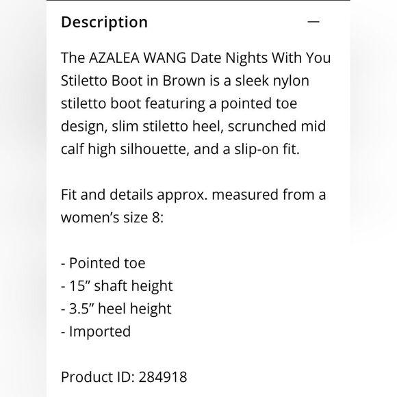 AZALEA WANG Chocolate Brown Nylon Tall Slouchy Knee High Stiletto Boots, NIB - Picture 4 of 7
